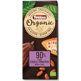 Chocolate BIO Negro 90% cacao Criollo y Forastero 100gr TORRAS