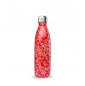 Botella. FLORES ROJO 500ml Isotermica Acero InoxQWETCH