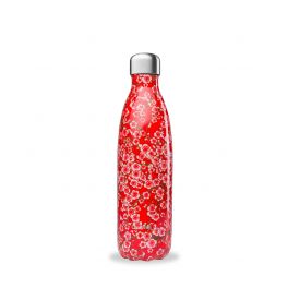 Botella. FLORES ROJO 500ml Isotermica Acero InoxQWETCH