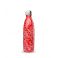 Botella Isotermica Acero Inox. Flores rojo 500ml