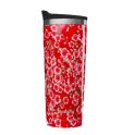 Vaso Isotermica Acero Inox. FLORES ROJO 470 ml QWETCH