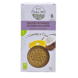 Galleta de Avena - Naranja y Coco BIO - Vegan- S/G 135gr ECOSALIM