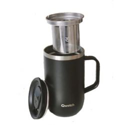 Taza Isotérmica 470 c/filtro- tapa BEIS Inox QWETC