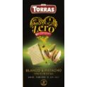 Chocolate ZERO Blanco con Pistacho S/A 100g-TORRA