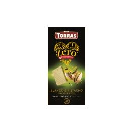 Chocolate ZERO Blanco con Pistacho S/A 100g-TORRA