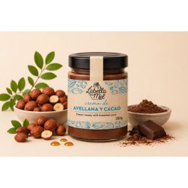 Crema de Miel con Avellana y Cacao 250gr L&acute;ABELLA