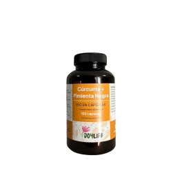 Curcuma+Pimienta BOTE 120 Cap 680 mg BIO-JOYLIFE