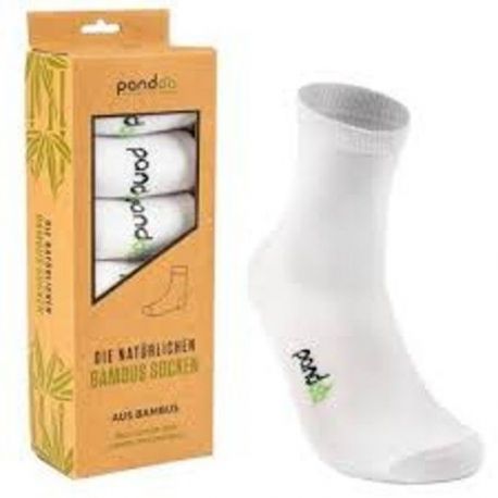 Calcetines LARGO BLANCO N&ordm; 43-46 Bambu-6 U PANDOO