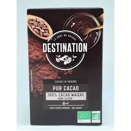 Cacao Puro 100 % BIO sin azucar 250 gr DESTINATION